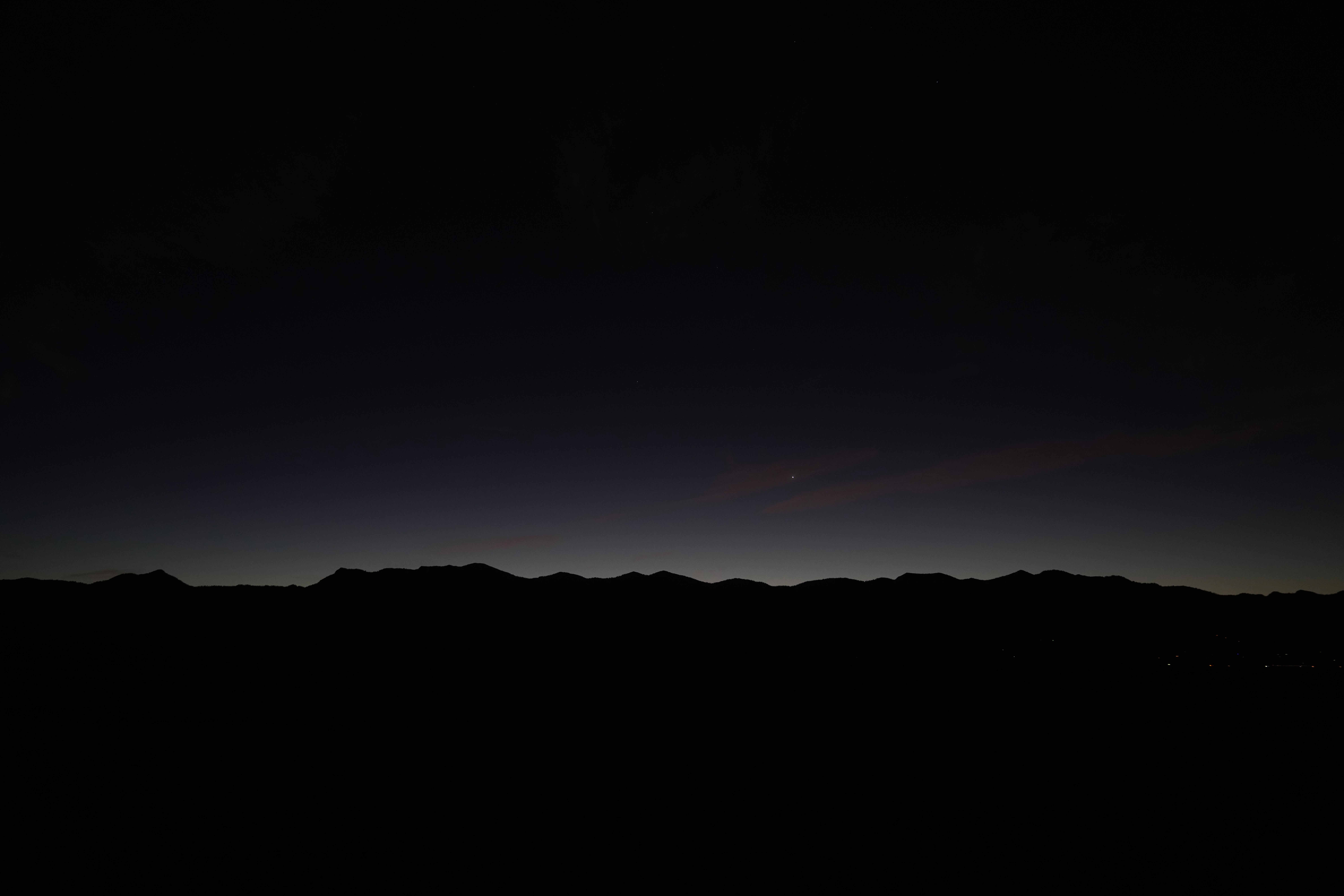 Crown H at dusk beneath the Star Valley ridgeline