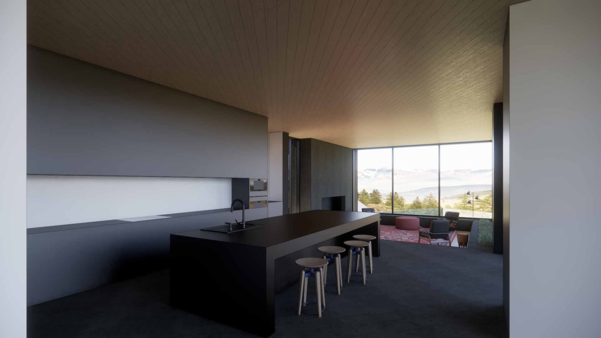 Oly Cove — kitchen island, KLIMA Architecture with OSSA Atelier