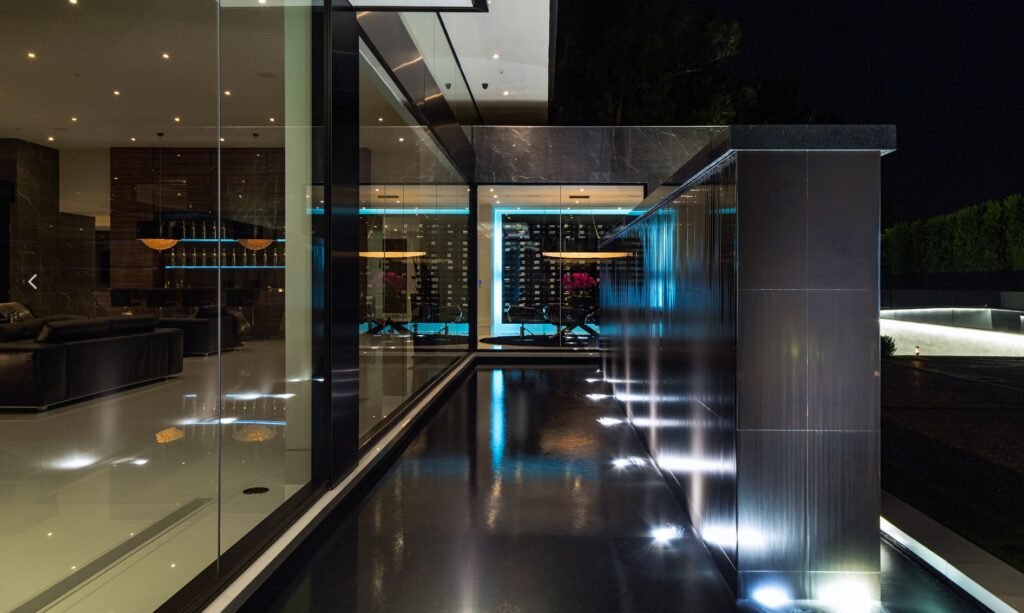 Stradella — architectural water feature at the entry approach