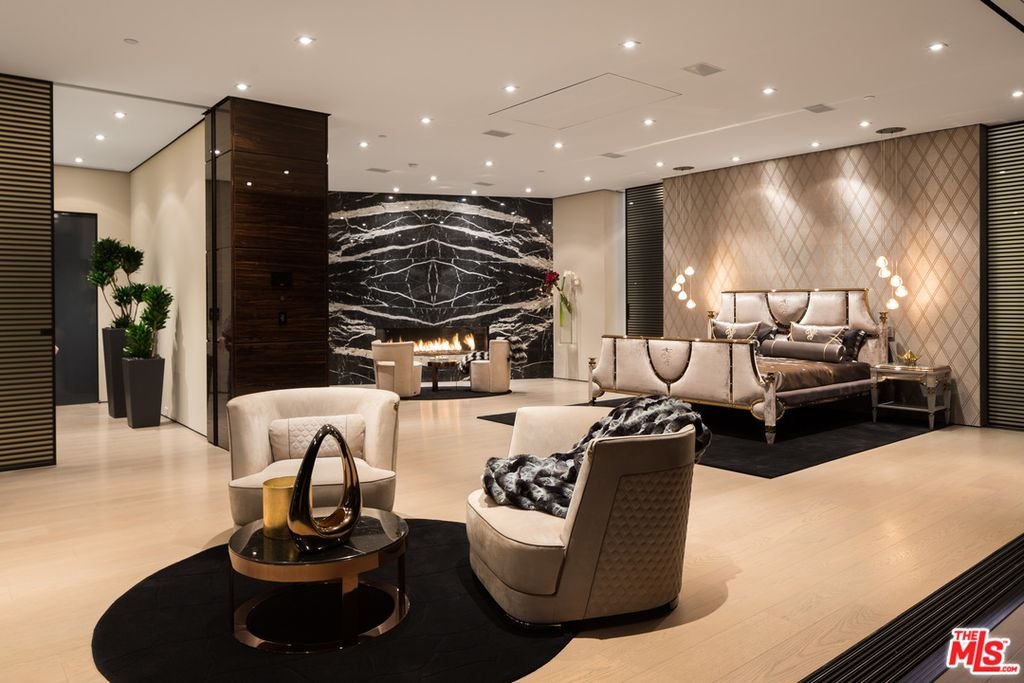 Thrasher Ave — master suite with marble fireplace and private sitting area